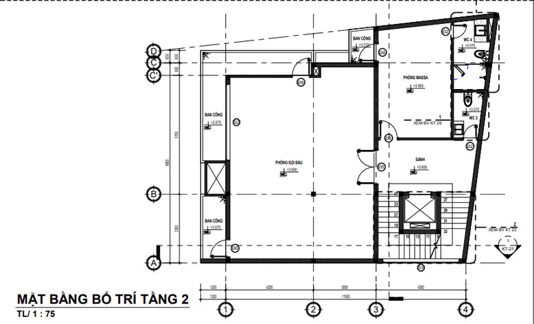 Phối cảnh mặt bằng tầng 2