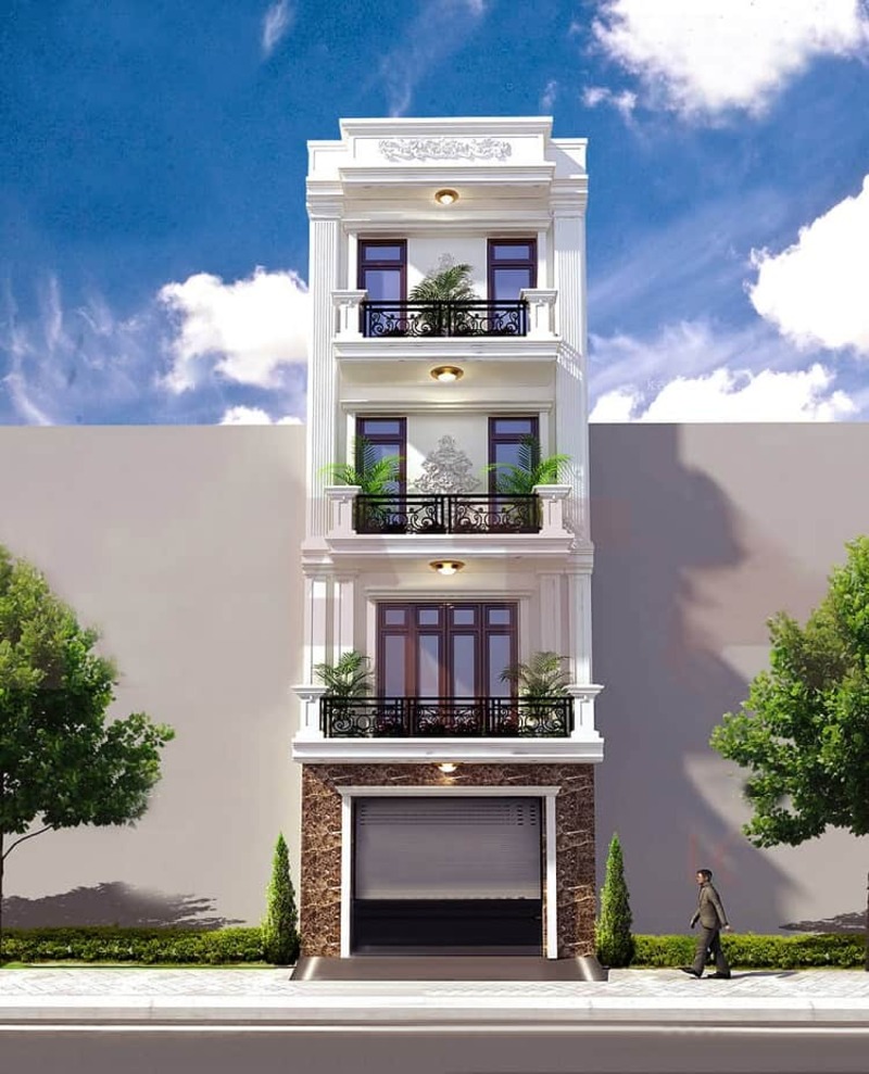 Mẫu nhà ống 4 tầng cao cấp