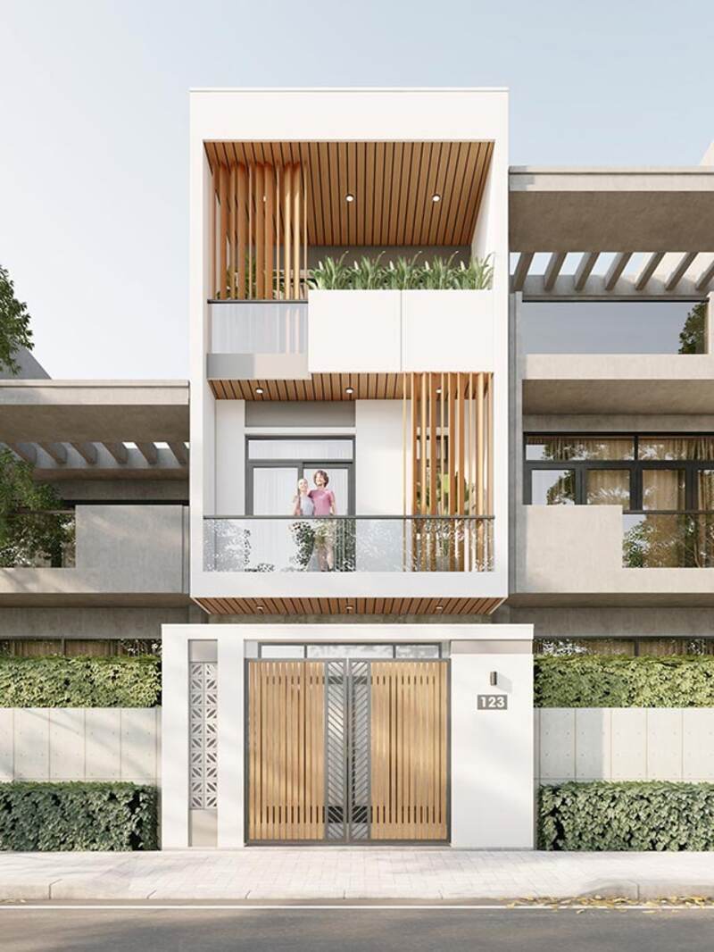 Ngôi nhà phố 5x20m với phong cách tối giản, hiện đại