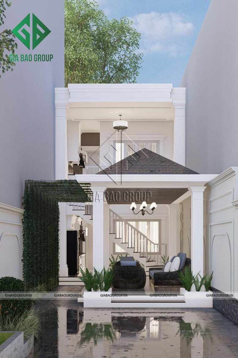 Mẫu nhà ống tân cổ điển hoài cổ