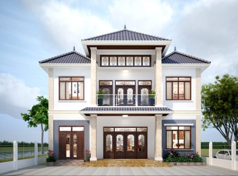 Mẫu biệt thự 2 tầng có diện tích 300m2