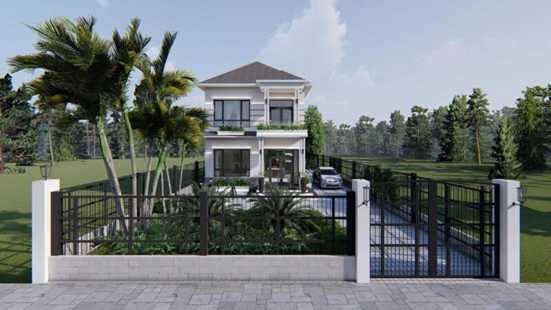 Mẫu biệt thự 2 tầng có diện tích 100m2