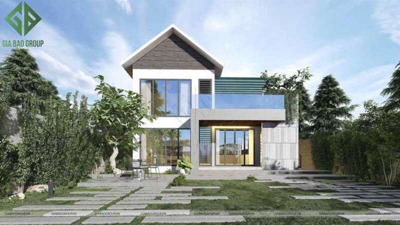 Mẫu biệt thự 2 tầng có diện tích 60m2