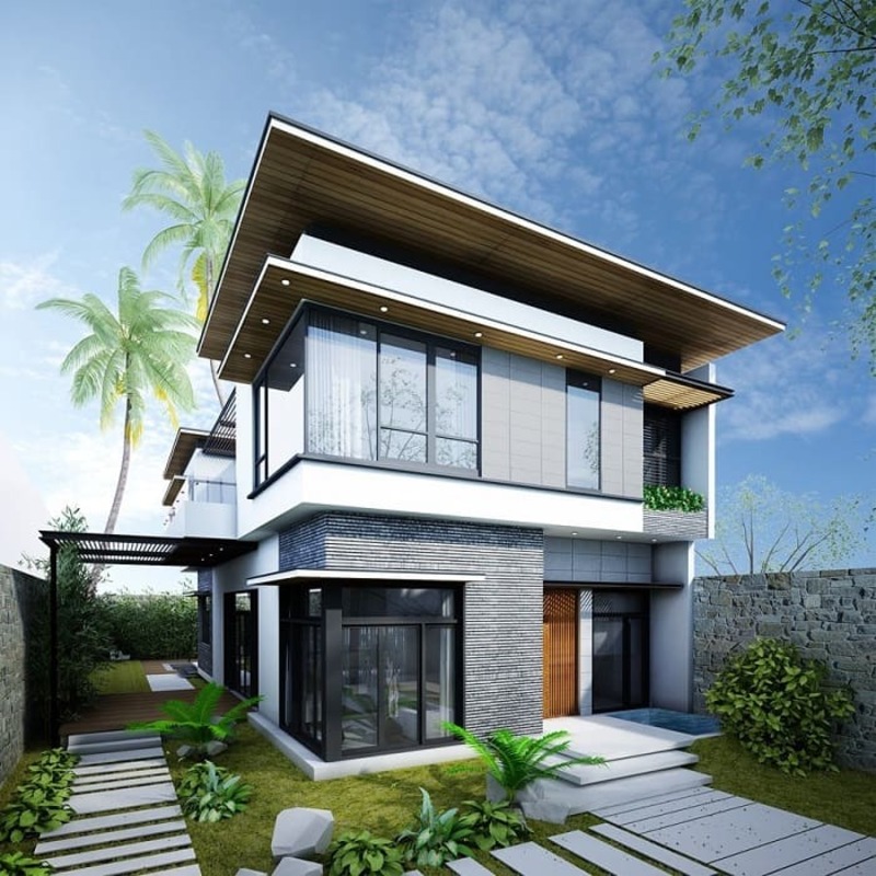 Mẫu biệt thự 2 tầng giá rẻ 70m2