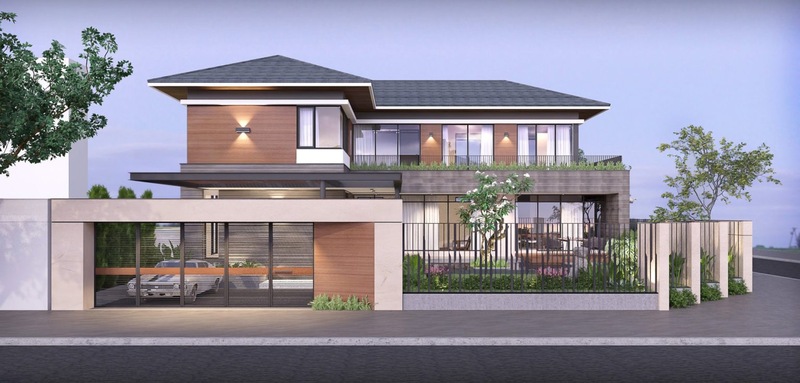 Biệt thự 2 tầng 2 mặt tiền mái thái ấn tượng