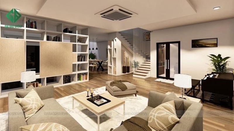 Thiết kế cầu thang nhà phố đẹp với diện tích rộng