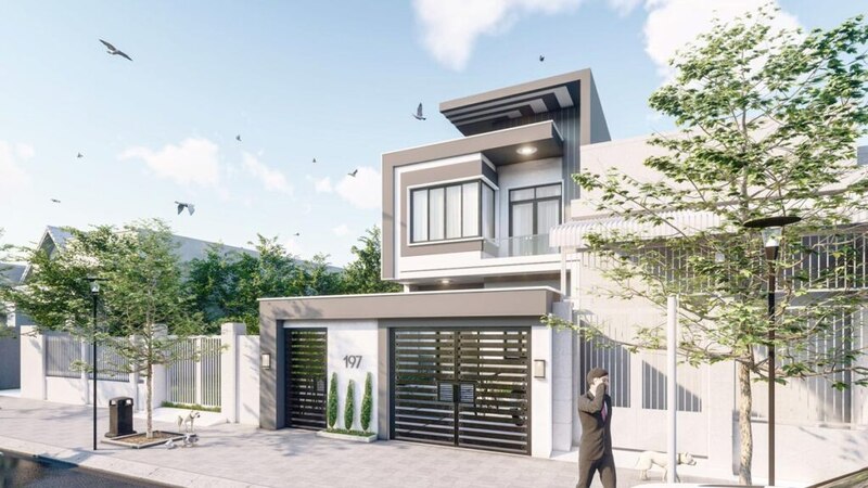 Lưu ý khi thiết kế mặt tiền nhà phố 2 tầng 6m