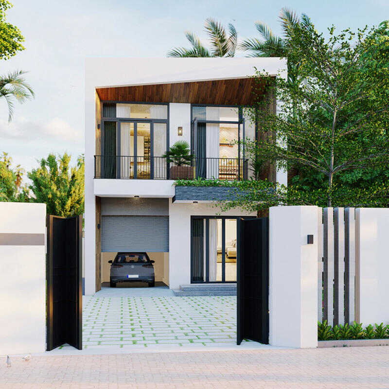 Khoanh vùng những mẫu thiết kế nhà phố 2 tầng mặt tiền 6m gợi ý