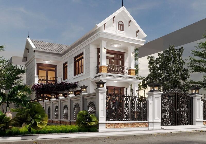 Mẫu nhà phố 2 tầng 5x15 mái Thái