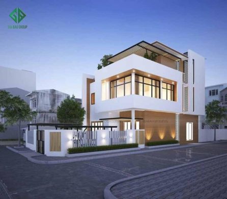 Mẫu nhà phố 2 tầng 5x17m2 có 2 mặt tiền