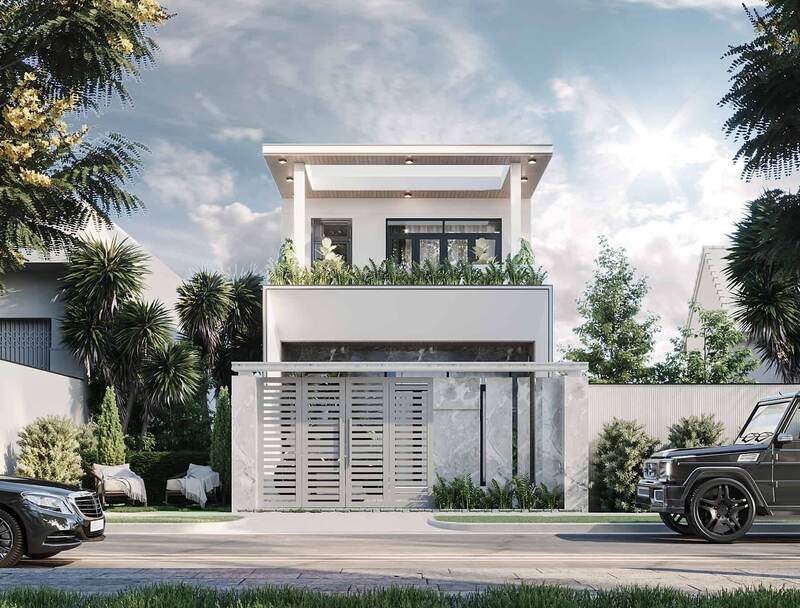 Mẫu thiết nhà phố 2 tầng 7x15m 3 phòng ngủ 1 tỷ 5