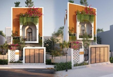Mẫu Nhà Phố 2 Tầng 7x15m