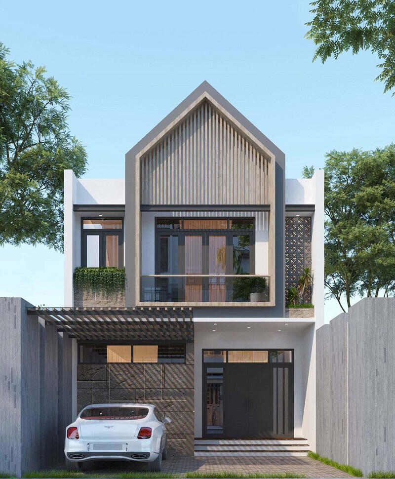 Nhà phố 2 tầng 100m2 hiện đại
