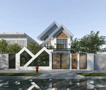 Mẫu Nhà Phố Đẹp 2 Tầng 5×20