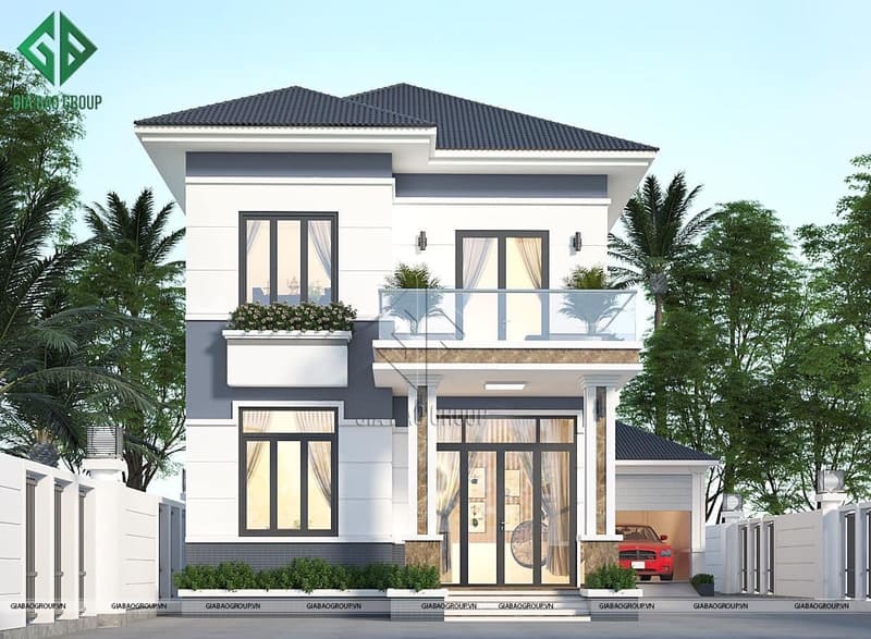 Dự án thi công biệt thự phố mái ngói 2 tầng mái ngói ấp Mỹ Huê, Huyện Hóc Môn, Tp HCM