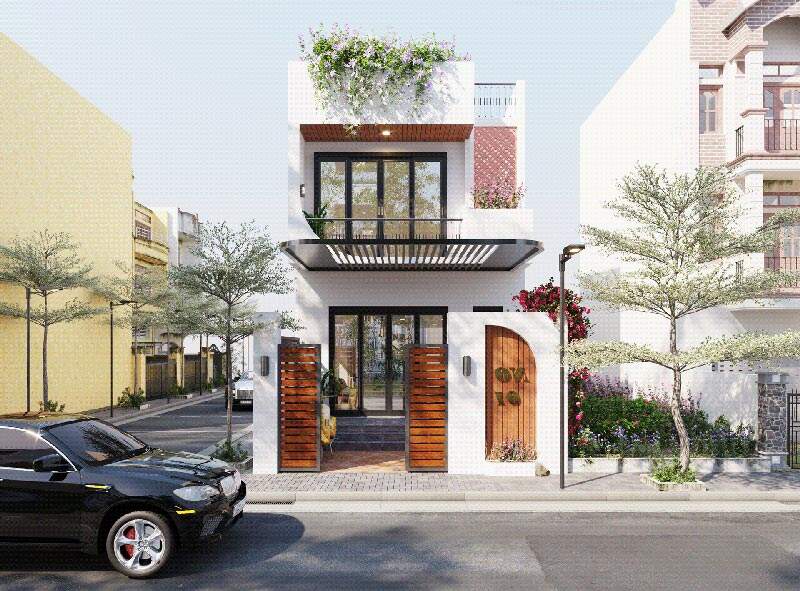 Nhà phố 2 tầng 1 tum 5x20m
