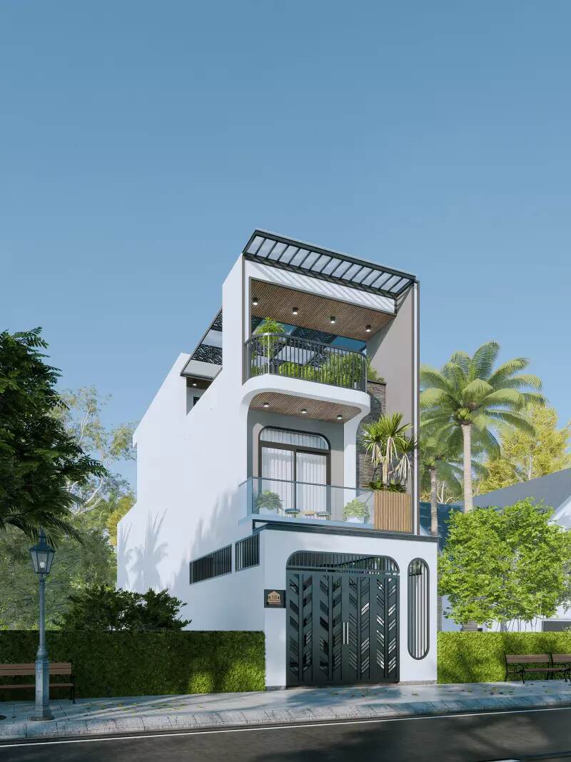 Nhà phố 2 tầng 1 tum 3 phòng ngủ