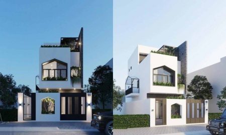 Nhà Phố 2 Tầng 1 Tum Hiện Đại
