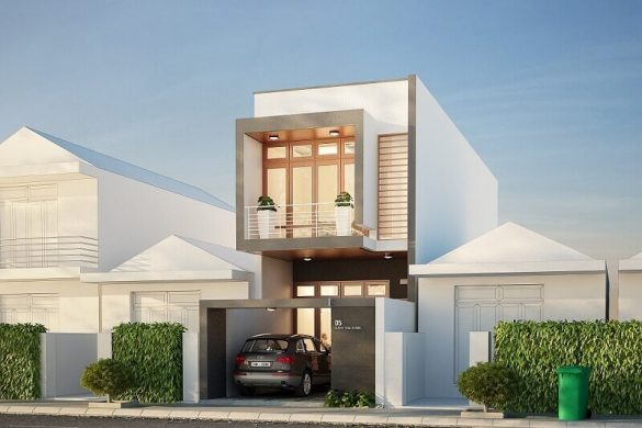 Mẫu nhà phố 2 tầng 4 phòng ngủ 100m2