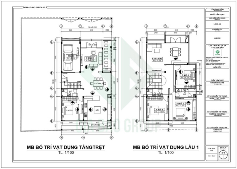 Bản vẽ mặt bằng công năng của mẫu nhà phố 2 tầng 4 phòng ngủ