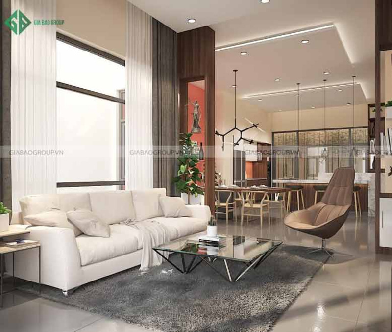 Thiết kế không gian phòng khách khoa học, hợp lý