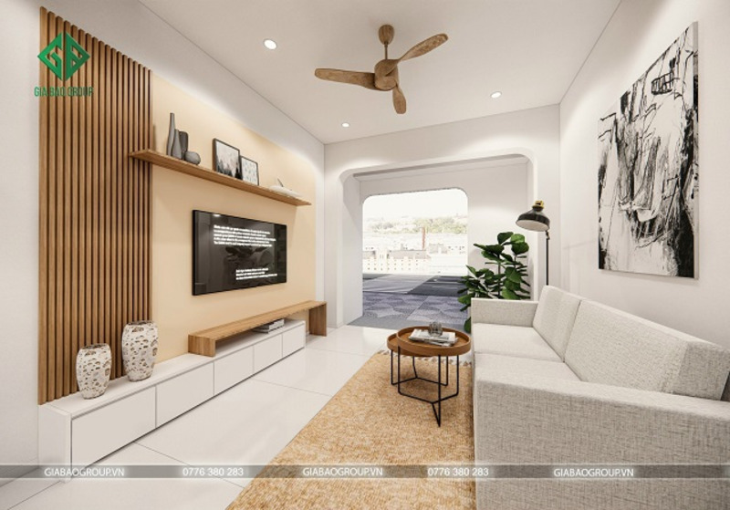 Không gian nội thất nhà phố 2 tầng hiện đại