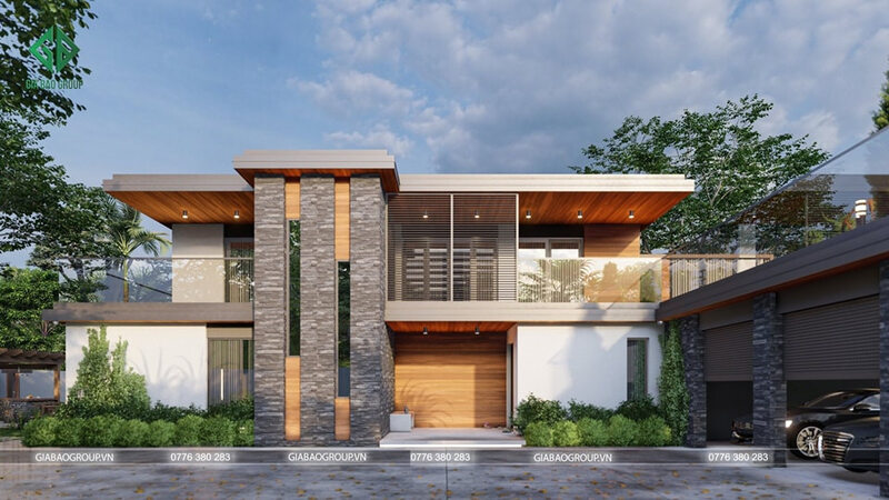 Mẫu thiết kế biệt thự hiện đại có sân vườn