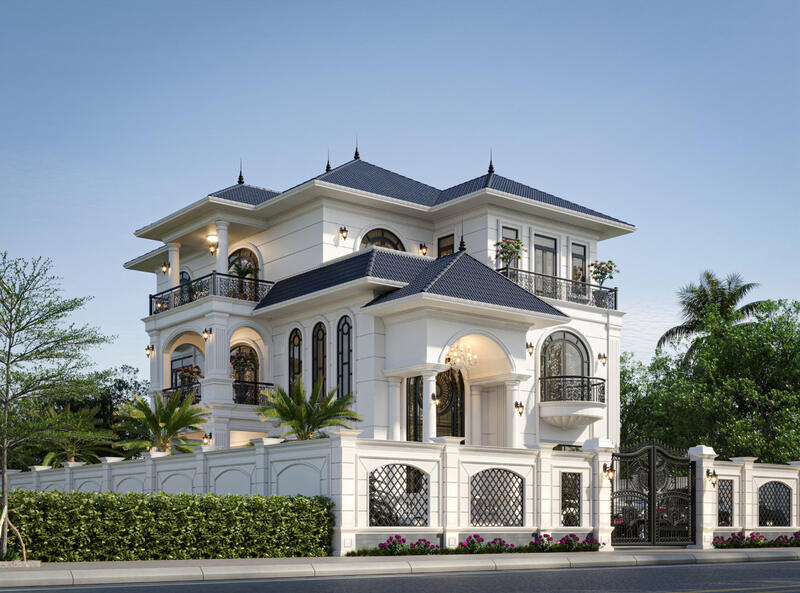 Biệt thự tân cổ điển mái Nhật 