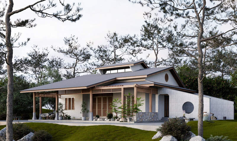 Thiết kế nhà cấp 4 theo phong cách biệt thự nhà vườn