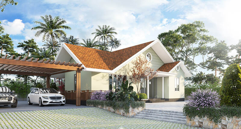 Nhà cấp 4 có sân vườn rộng