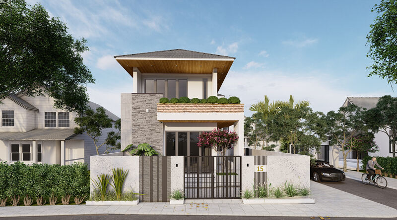 Nhà phố mái Nhật