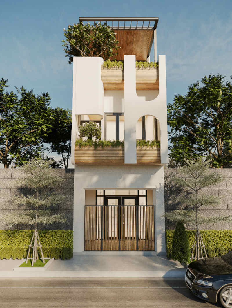 Nhà phố 2 tầng 1 tum