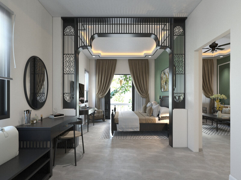 Nội thất phòng ngủ Indochine