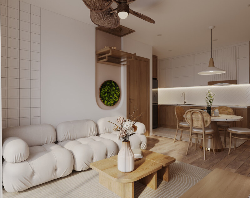 Nội thất chung cư đẹp phong cách Mid- century Modern