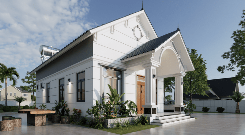 Nhà mái thái cấp 4 thoáng mát
