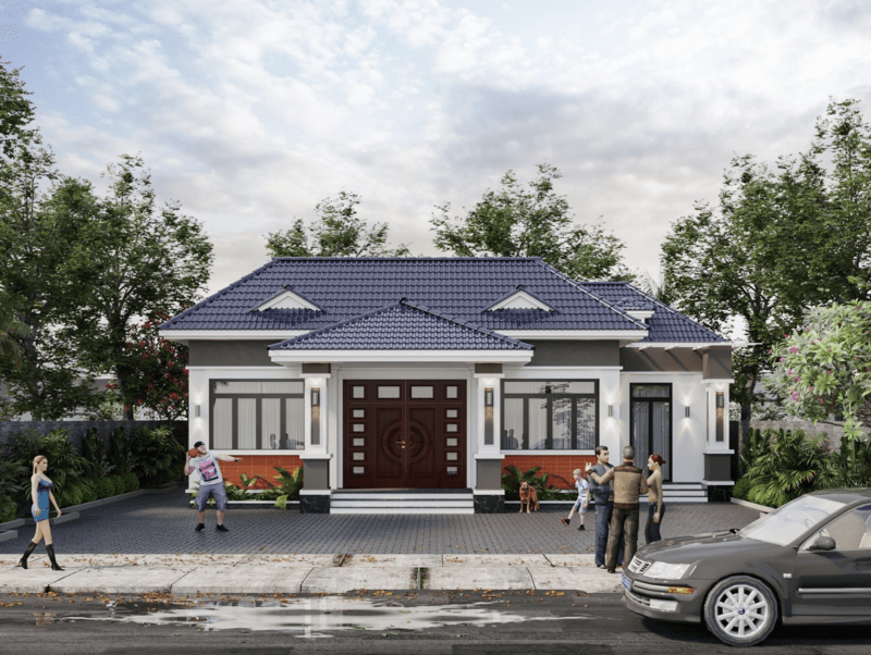Nhà cấp 4 kết hơp mái Nhật được nhiều hộ gia đình ưa chuộng