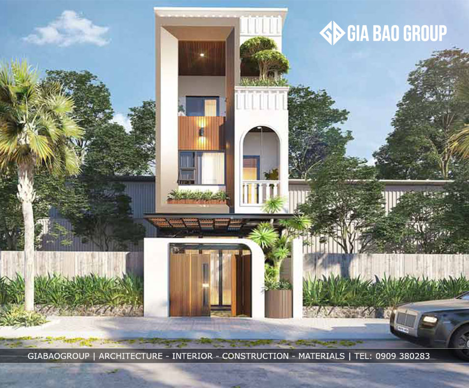 Mẫu nhà 1 trệt 2 lầu 5x20 thiết kế ấn tượng, thu hút