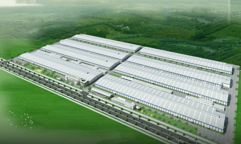 Phối cảnh tổng thể dự án Bellinturf Vietnam Factory nhìn từ trên cao