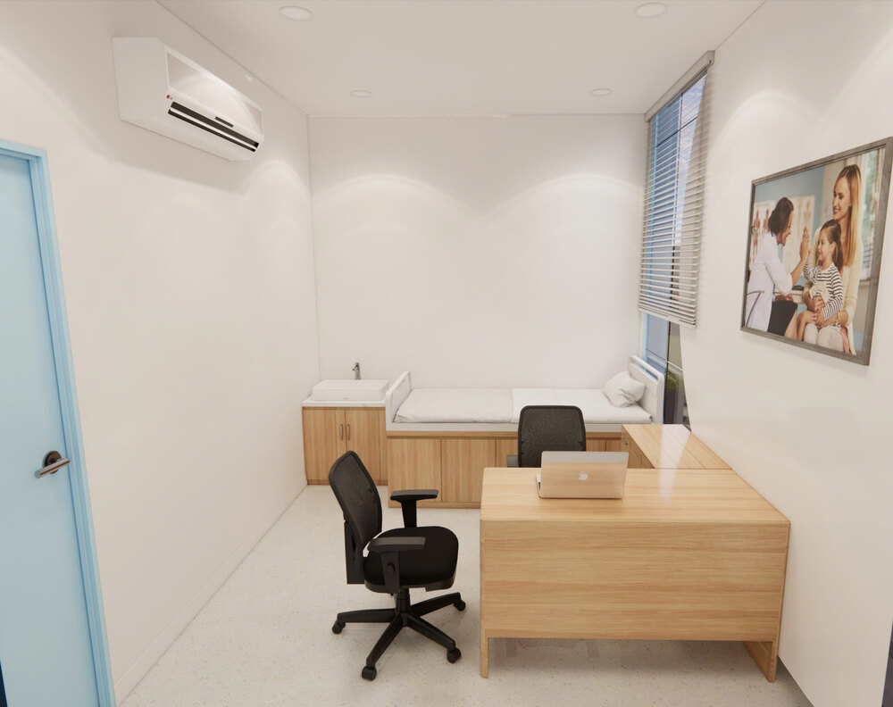Mỗi phòng đều có cửa sổ lấy sáng tự nhiên và tranh trang trí vui nhộn
